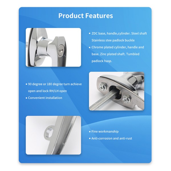 BS343, Cabinet Handle Lock, Zinc Alloy