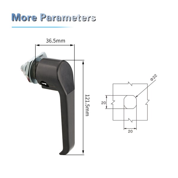 BS331, Cabinet Handle Lock, Zinc Alloy