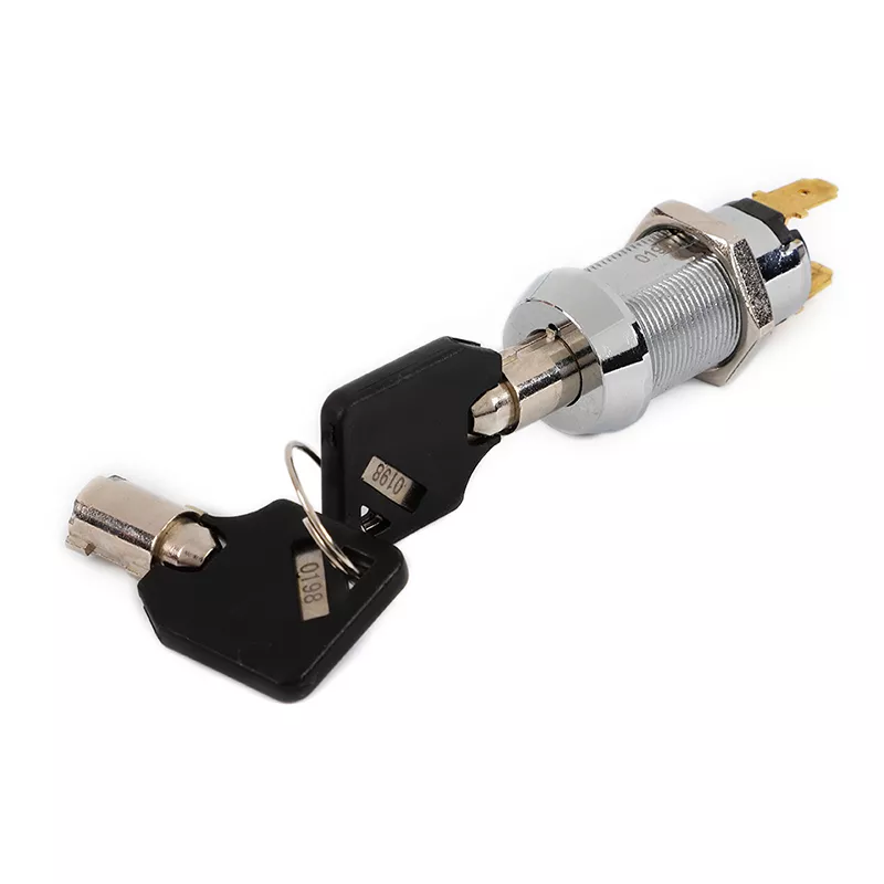 JK210, Key Lock Switch, 19mm Hole Size, Zinc Alloy, Tubular Key