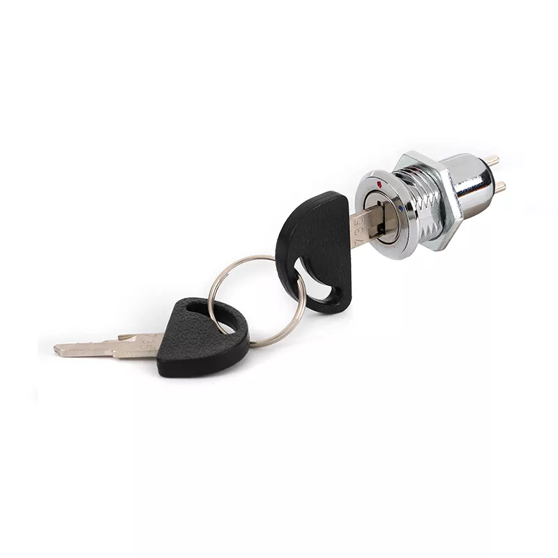 JK101, Key Lock Switch, 16mm Hole Size, Zinc Alloy, Flat Key